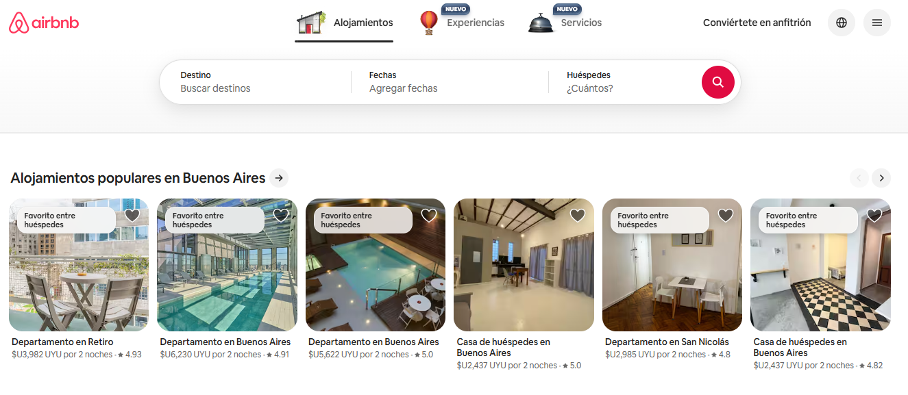 Airbnb - 7 Mejores Apps de Viajes para Descargar en Uruguay