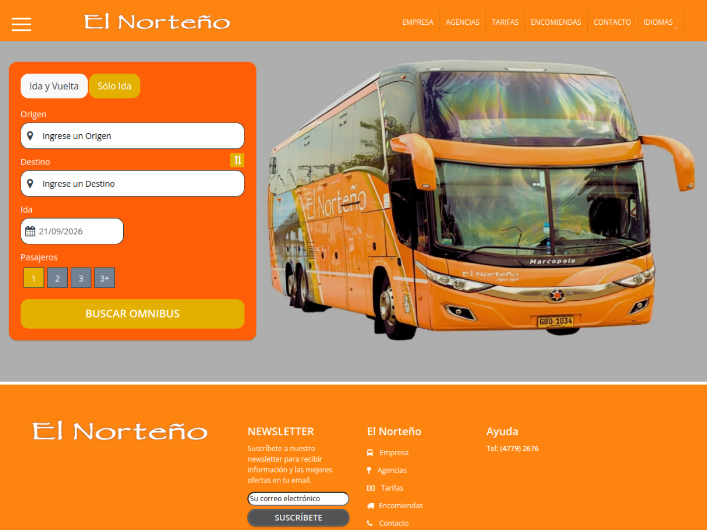 El Norteño, ómnibus de Montevideo a Salto